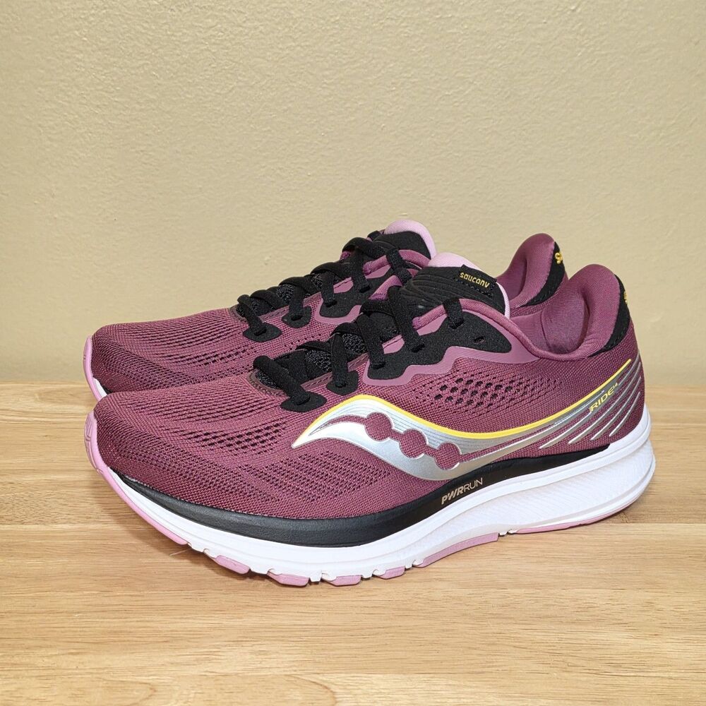 Saucony Ride 14 Running Shoes S10650-18 Quartz Vizigold Violet Women's Size 7.5 - Picture 3 of 7